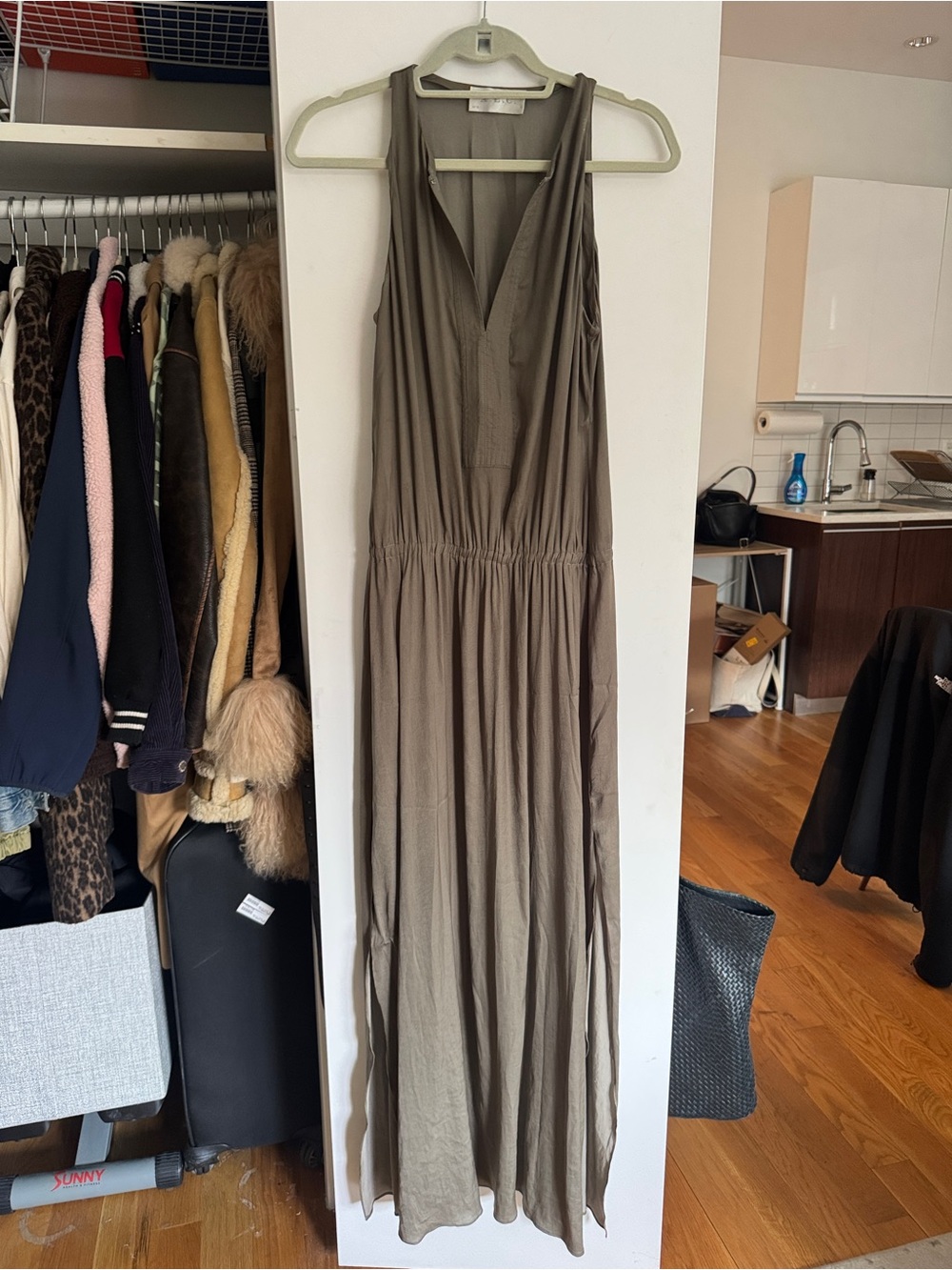 A.L.C. Women’s Olive Sleeveless Maxi Dress